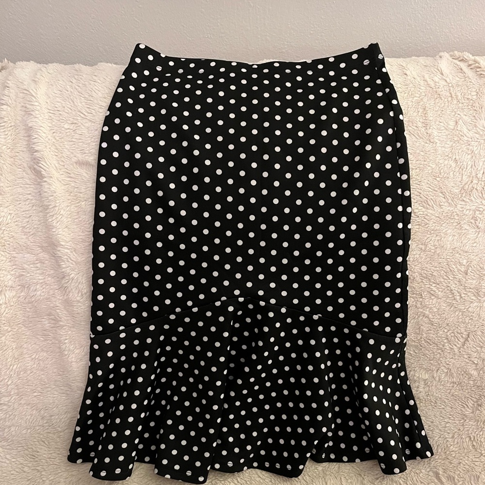 Midi polka dot skirt